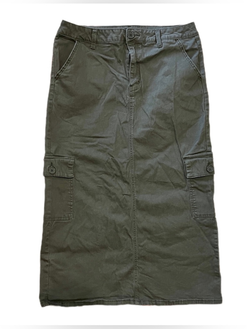1822 Denim fern green midi cargo skirt US Women’s 12